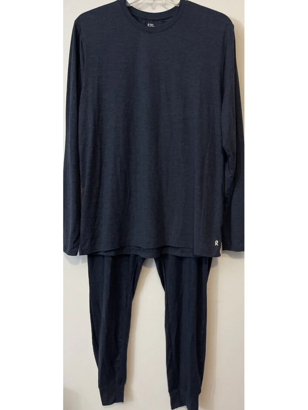 Right Of Way Mens Large Blue Long-Sleeved Lounge Shirt & Jogger Pant Set! A6088